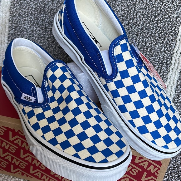 Vans Classic Slip-On Checkerboard Imperial Blue/White WMNS - Picture 7 of 16